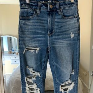 American Eagle Medium Washed Ripped Jeans
